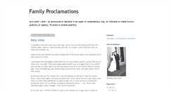 Desktop Screenshot of familyproclamations.lotsaoxen.com