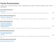 Tablet Screenshot of familyproclamations.lotsaoxen.com